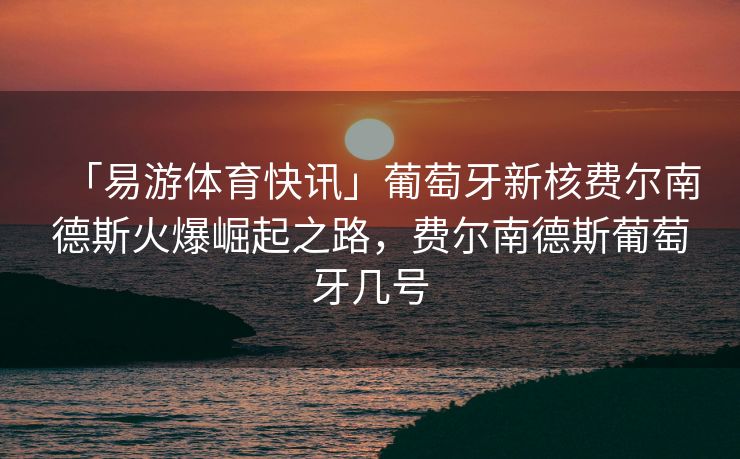 「易游体育快讯」葡萄牙新核费尔南德斯火爆崛起之路，费尔南德斯葡萄牙几号